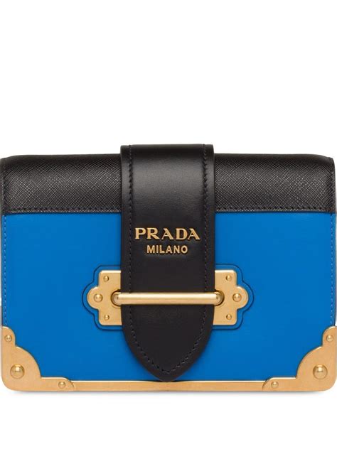 prada cahier chain blue|Prada leather backpack.